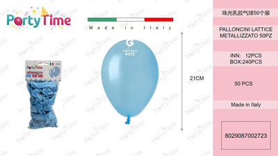 *PALLONCINI METALLIZZATO LIGHT BLUE 50 PZ