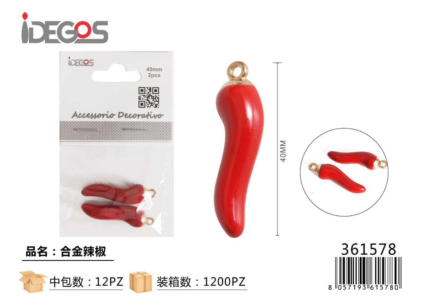 ACC/DECORATIVI A PEPERONCINI ROSSO