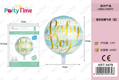 *palloncino mylar 'baby boy' azzurro