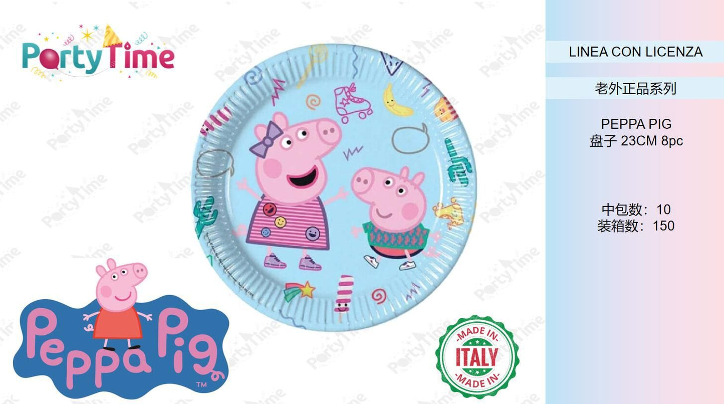 PIATTO PEPPA PIG 23CM 8PZ