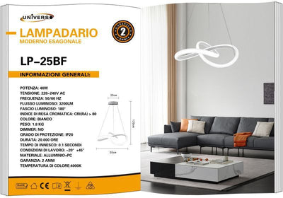 LAMPADARIO DA SOFFITTO /40W/6500K