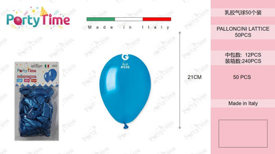 *bustine palloncini metallizzato blu 50pz