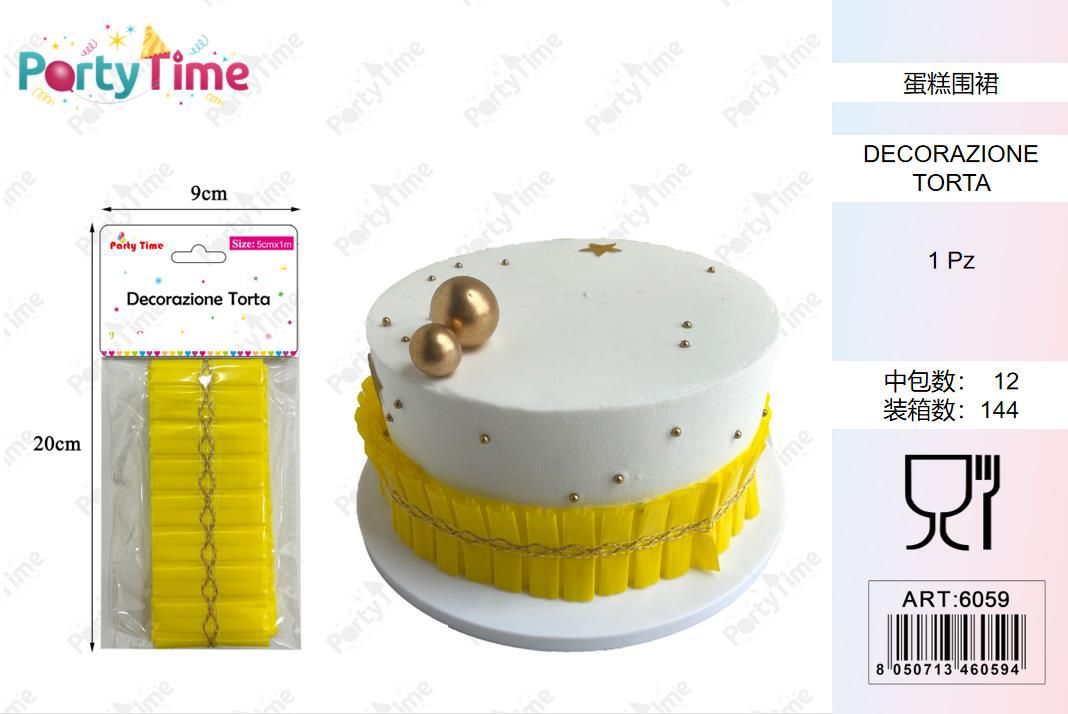 *DECORAZIONE TORTA GIALLO 1M