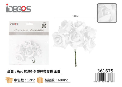 FIORI ROSE 6PZ BIANCO