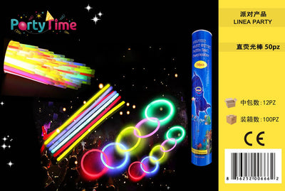 *BASTONCINI FLUORESCENTE 50PZ