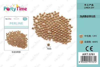 *perline oro 6mm