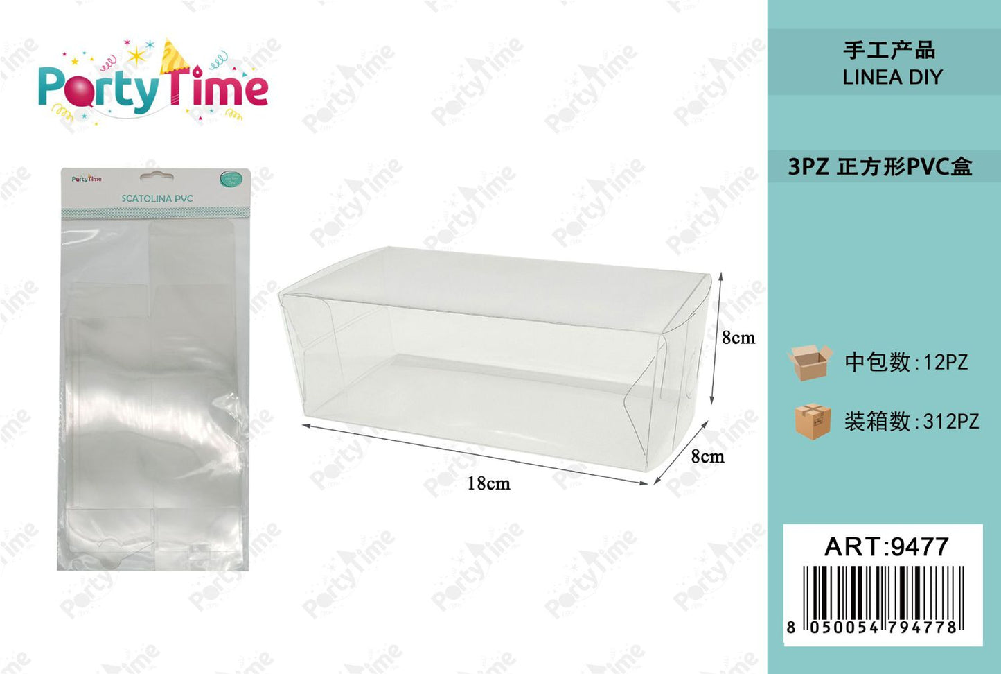 *SCATOLINA PVC 3PZ  80*80*180MM