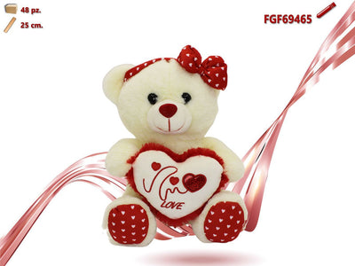 ORSO CON CUORE E FIOCCO