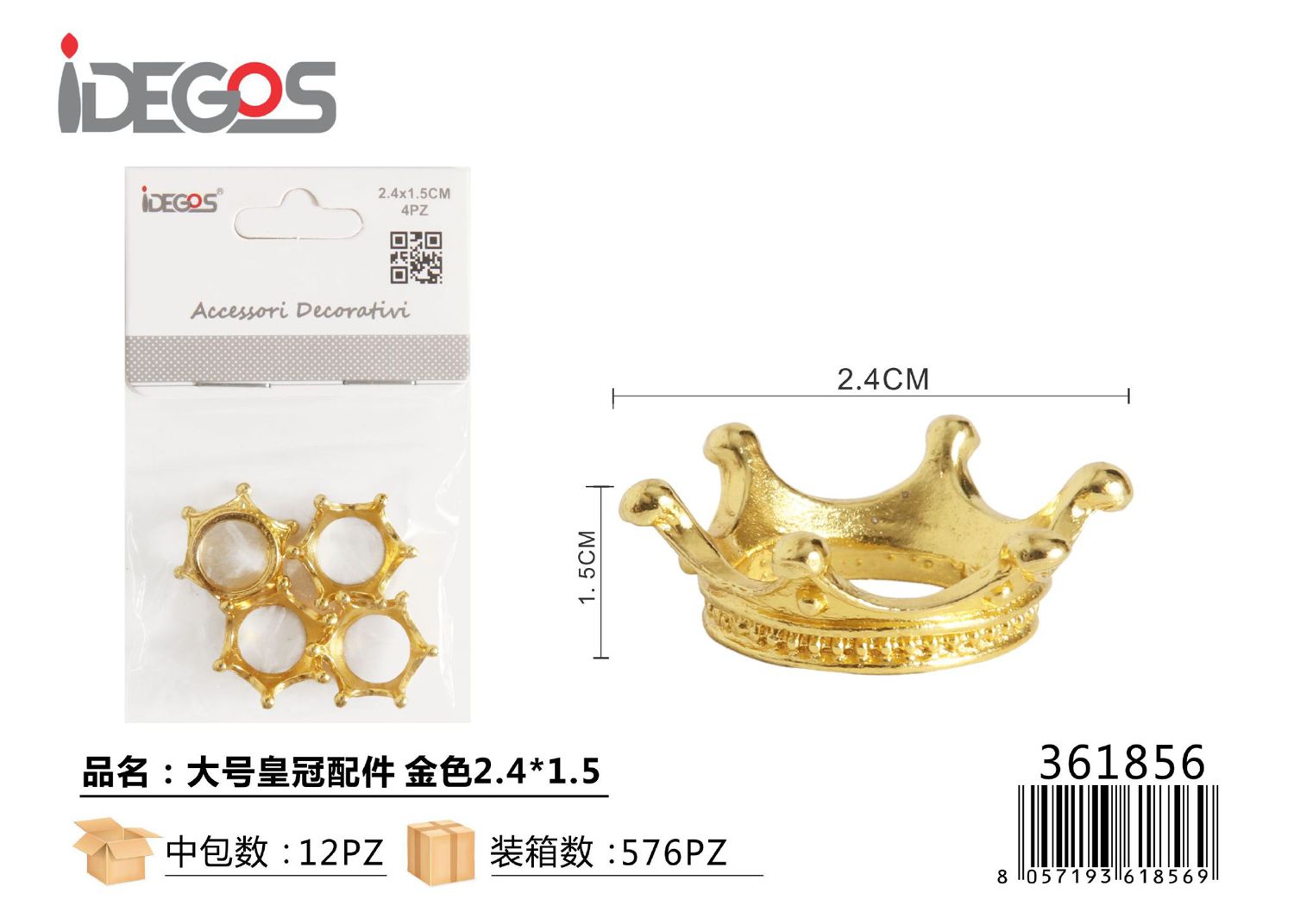 ACC/DECORATIVI A CORONA ORO