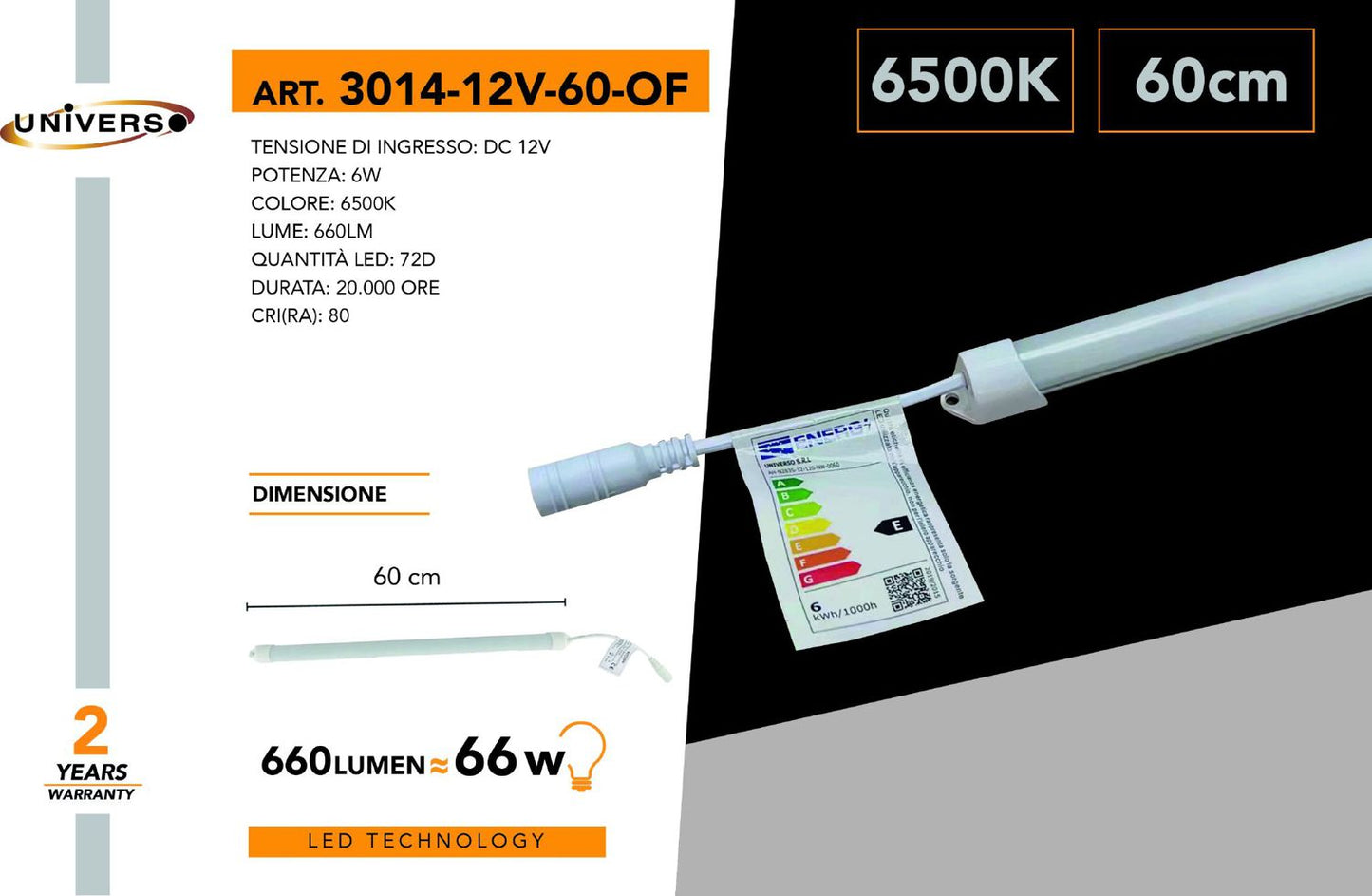 STRISCE LED/12V/10W/6500K/90D