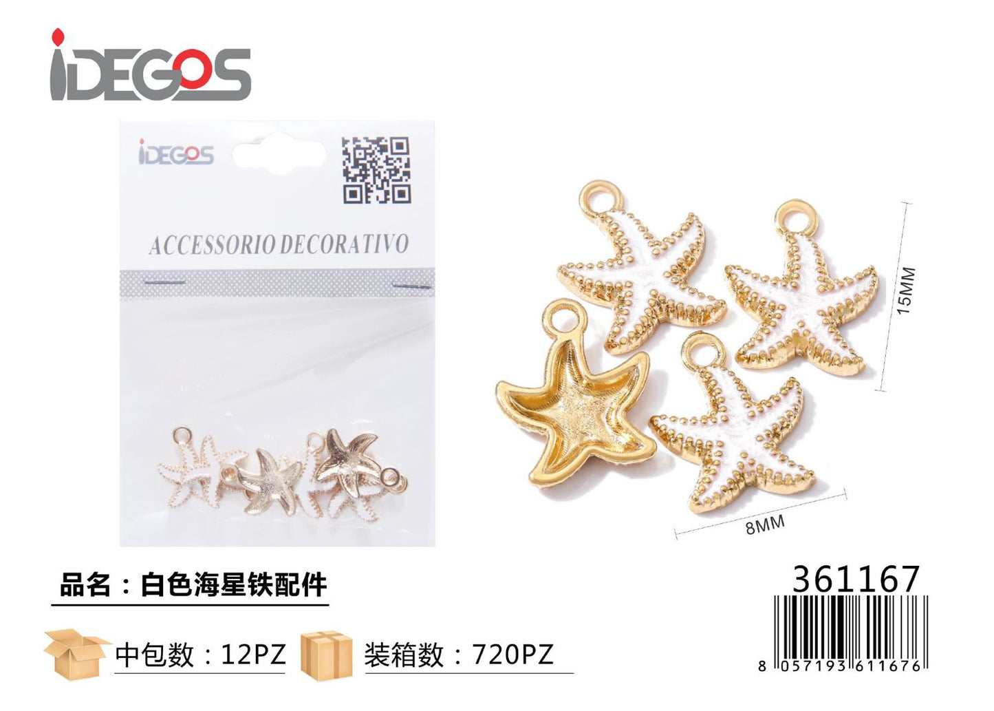 ACC/DECORATIVI A STELLE MARINE BIANCO