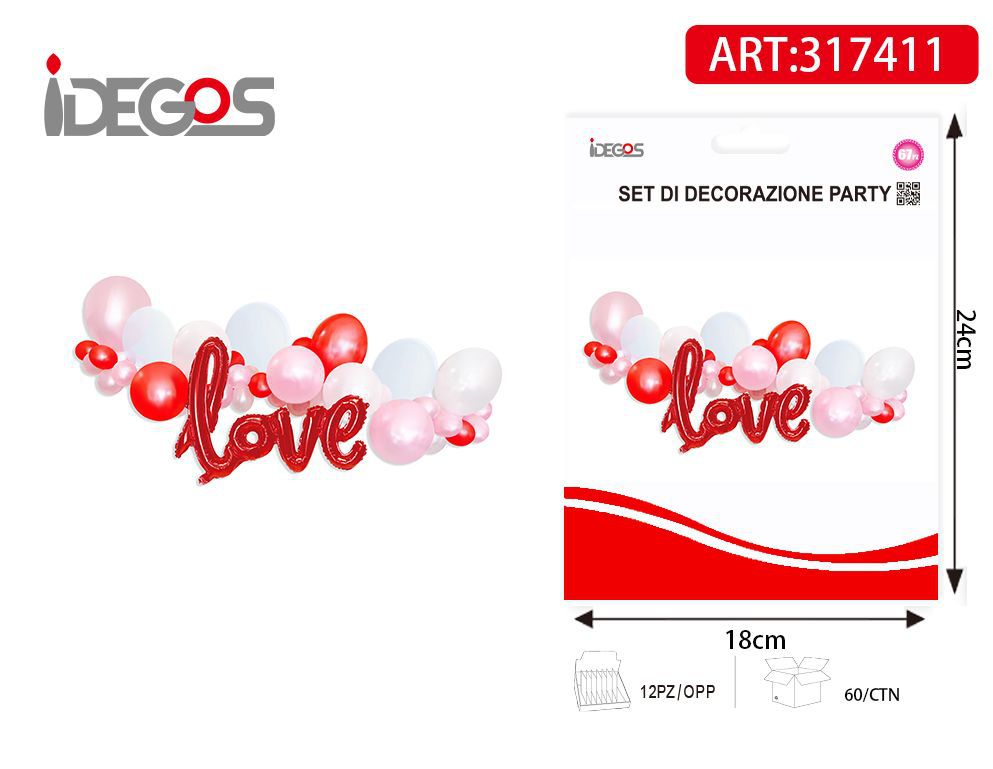 KIT ARCO DI PALLONCINI LOVE