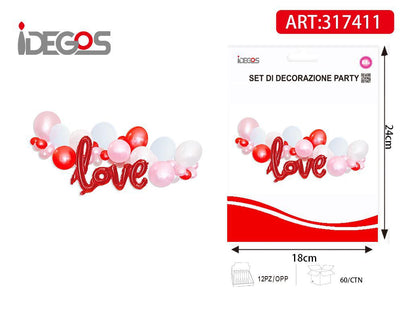 KIT ARCO DI PALLONCINI LOVE