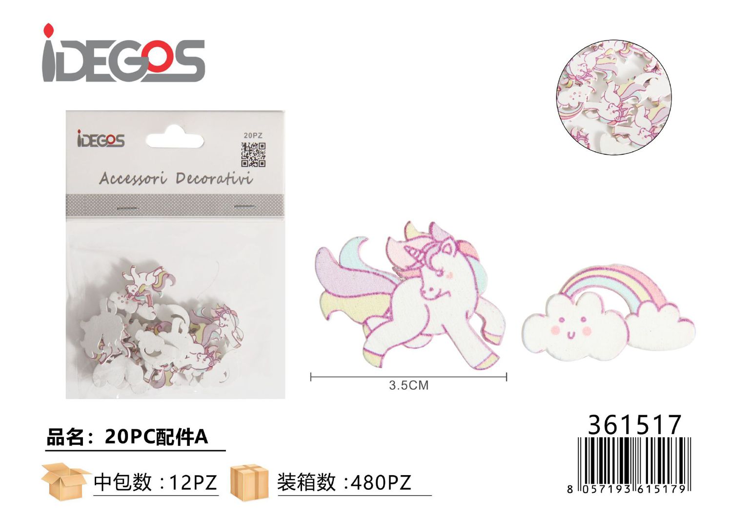 ACC/DECORATIVI UNICORNO