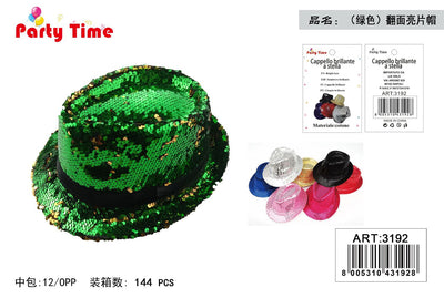 *CAPPELLO PAILLETTE VERDE