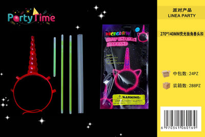 *oggetti fluo cerchietto unicorn