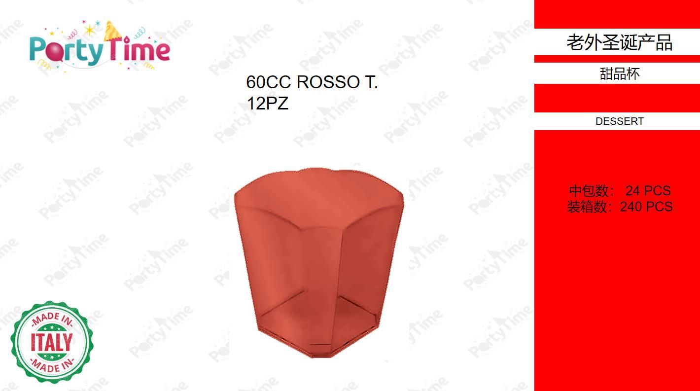 COPPETTA FIORE 60CC ROSSO T. 12PZ