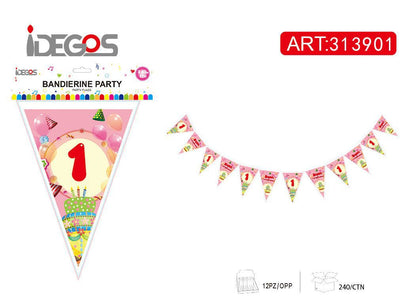 ACCE/FESTA BANDIERA CARTA N1 128G 12PZ 3.65M