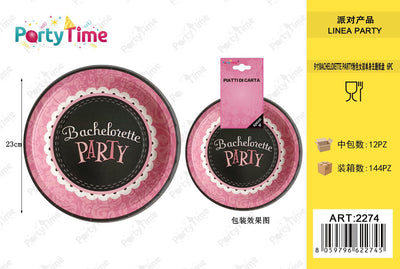 *PIATTI BACHELORETTE PARTY 23CM 6PZ