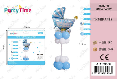 *SET DI PALLONCINI 'IT'S A BOY' AZZURRO