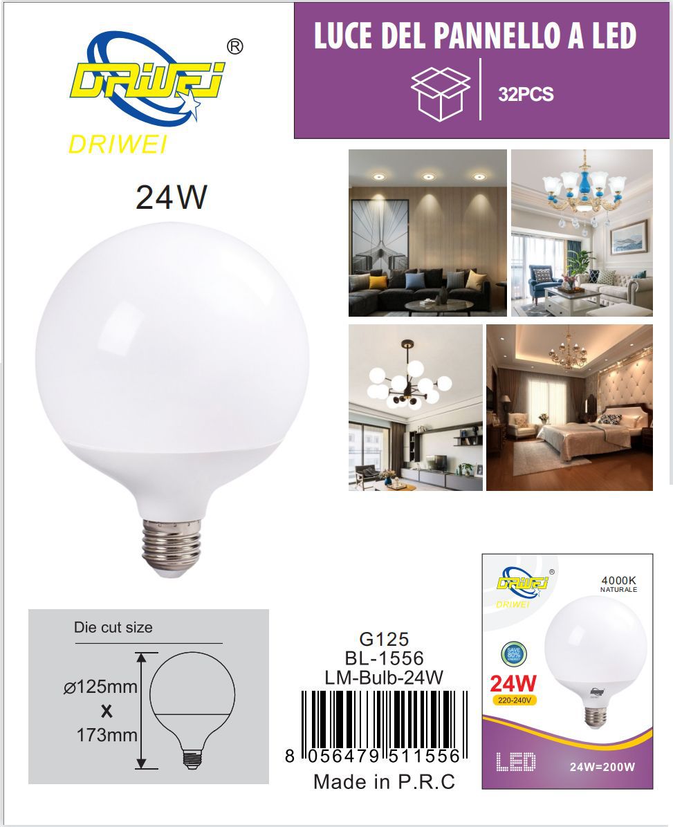 LM BULB G125 4000K E27