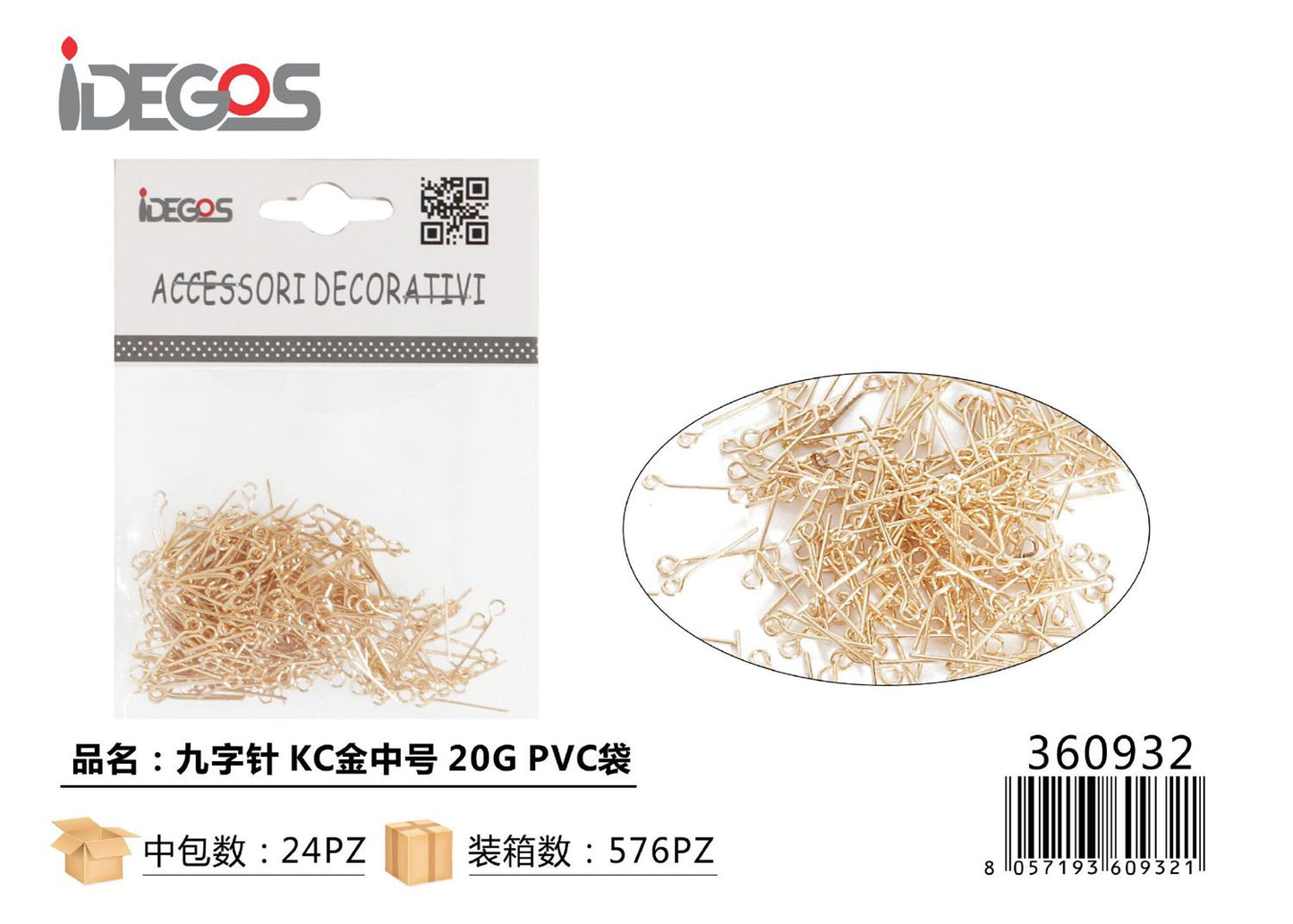 ACC/DECORATIVI IN METALLO ORO 20G