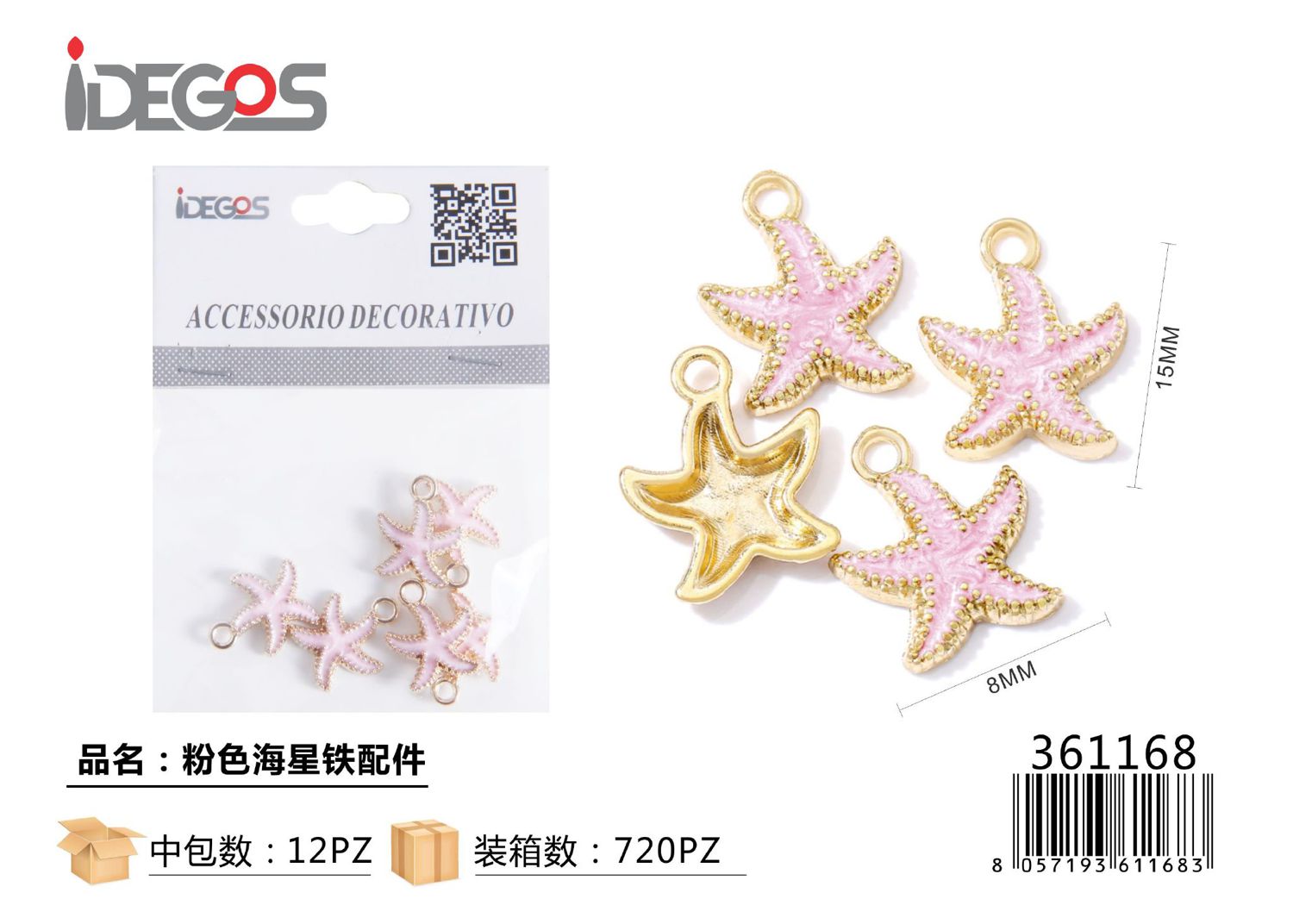 ACC/DECORATIVI A STELLE MARINE ROSA