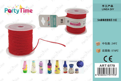 *CORDONCINO PER DIY 5m ROSSO