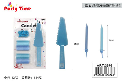 *SET MICRO CANDELE 16 PZ CON COLTELLO