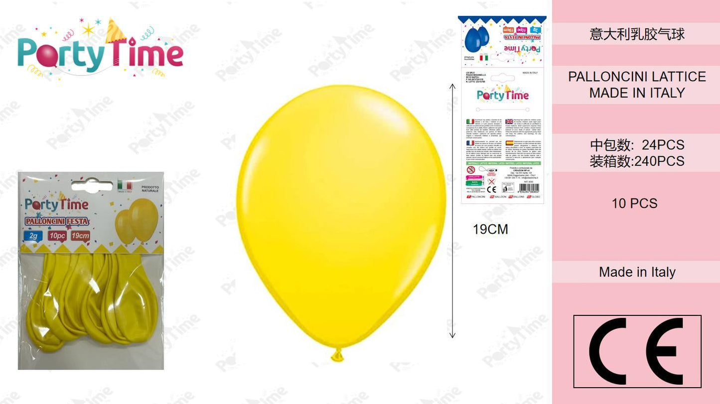 *BUSTA PALLONCINI GOMMA A70 CLASSICO GIALLO 10 PZ