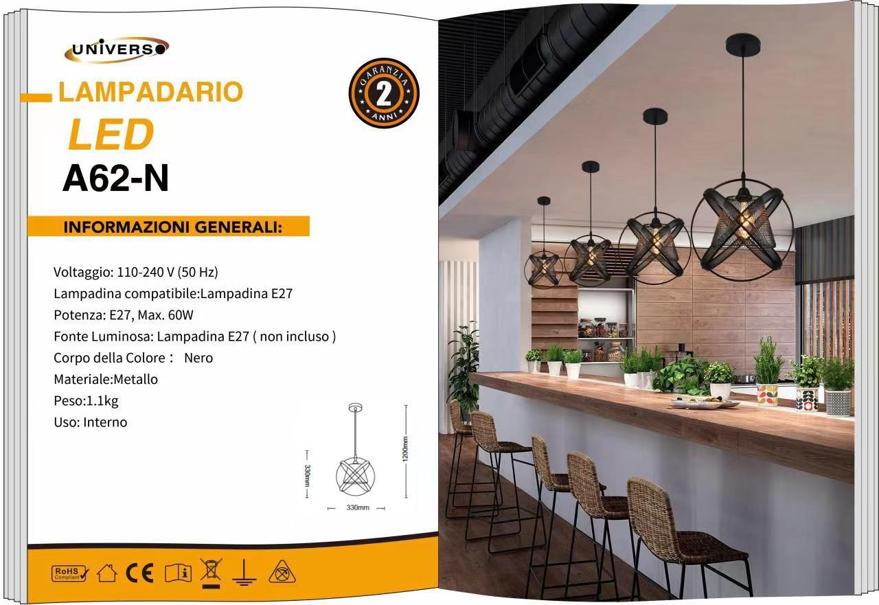 LAMPADARIO DA SOFFITTO /E27