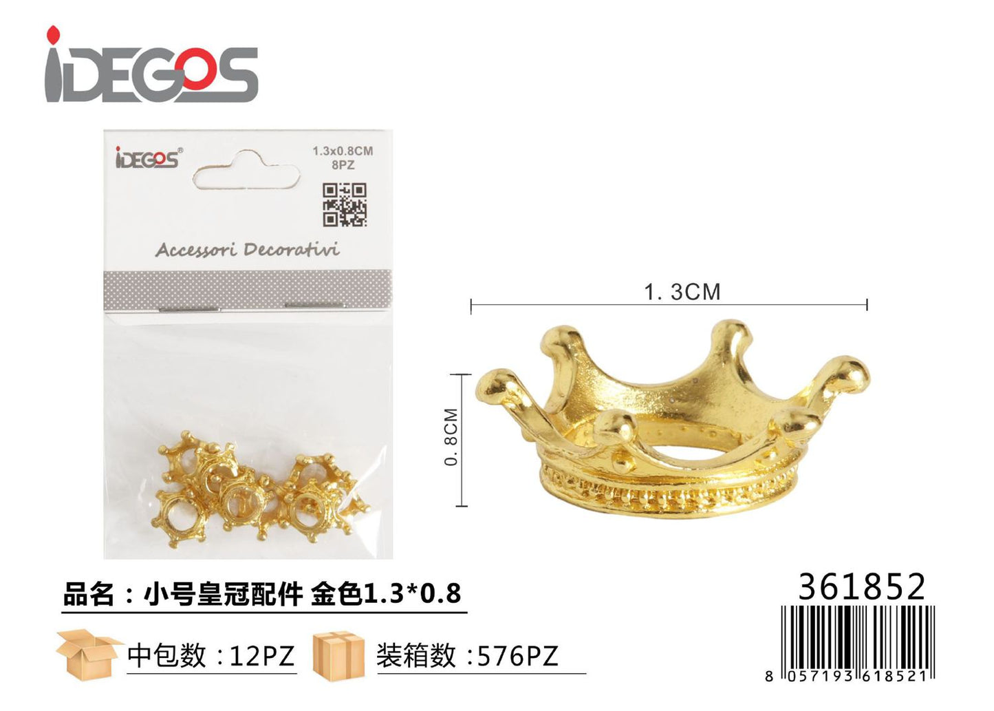 ACC/DECORATIVI A CORONA ORO