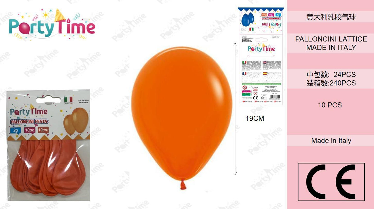 *BUSTA PALLONCINI GOMMA A70 CLASSICO ARANCIO 10 PZ