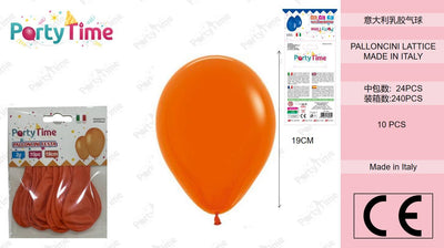 *BUSTA PALLONCINI GOMMA A70 CLASSICO ARANCIO 10 PZ