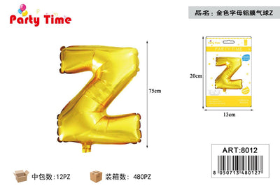 *75CM PALLONCINO IN ALLUMINIO ORO Z