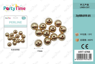 *perline oro 14mm