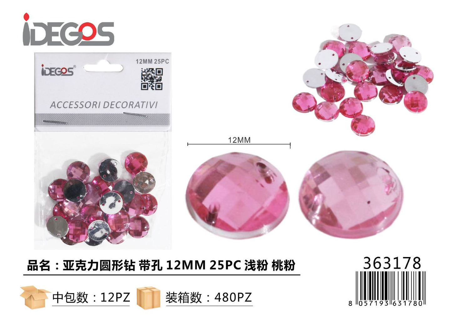 ACC/DECORATIVI CRISTALI ROSA