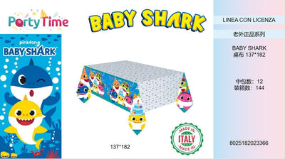 TOVAGLIA PLASTICA BABY SHARK CM 137*182