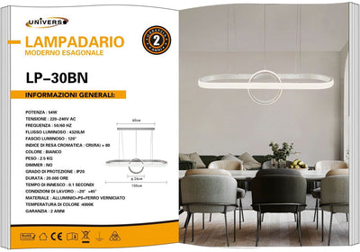 LAMPADARIO DA SOFFITTO/53W/4000K