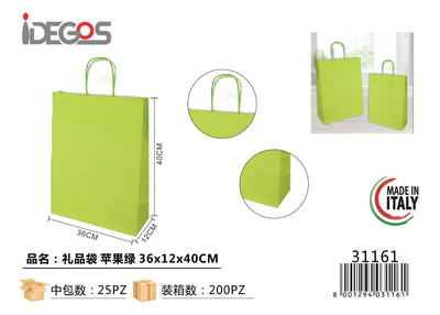 SHOPPER JOLLY VERDE MELA 36x12x40 CM