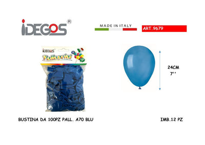 BUSTA DA 100 PALLONCINI BLU