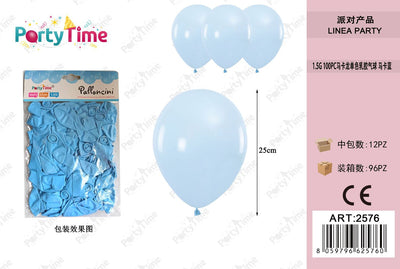 *PALLONCINI 100PZ BLU MACARON