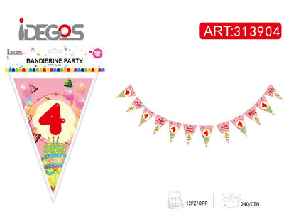 ACCE/FESTA BANDIERA CARTA N4 128G 12PZ 3.65M