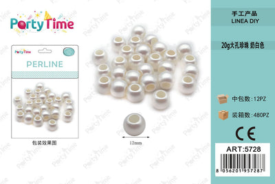 *perline bianca 12mm