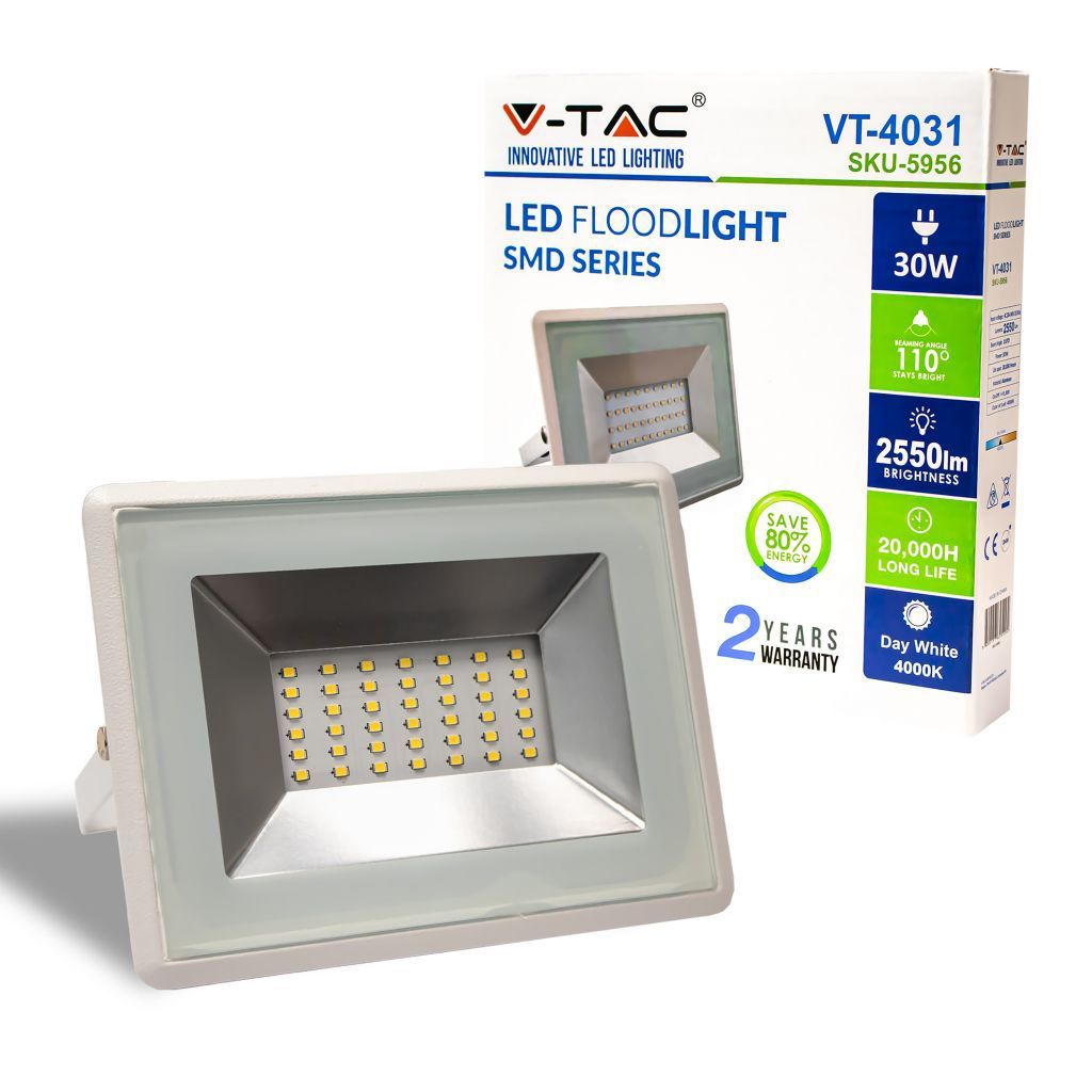 V-TAC Faro LED SMD 30W E-Series Colore Bianco 4000K IP65