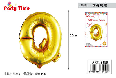 *35 CM PALLONCINO IN ALLUMINIO ORO Q