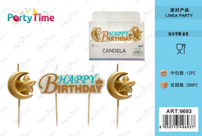 *candela 'happy birthday' oro