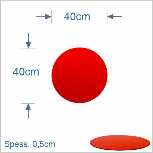 CAKE BOARD PERFETTO SLIM 40 CM COL ROSSO