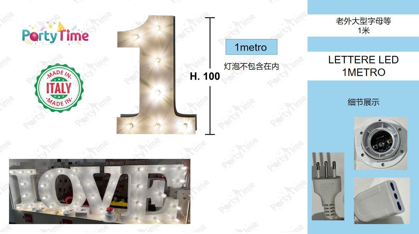 lettere led 1metro 1