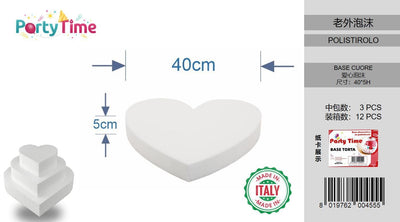 BASE CUORE DIAMETRO 40 CM H 5 CM